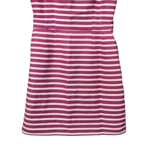Halogen Pink White Striped Sleeveless Side Pockets Back Cutout  Dress Size 12 - Picture 4 of 12